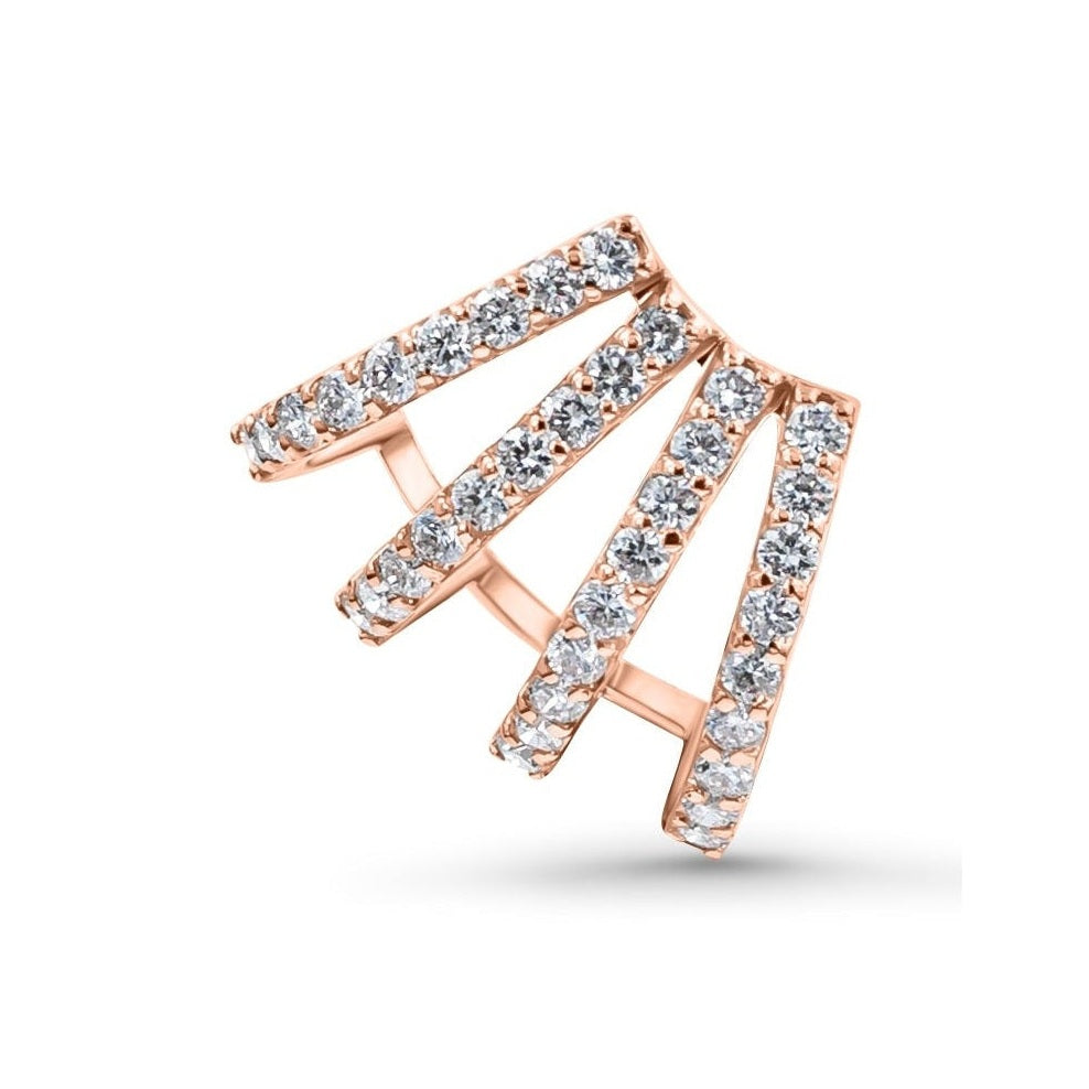 Four Row Caged Ear Cuff image 0