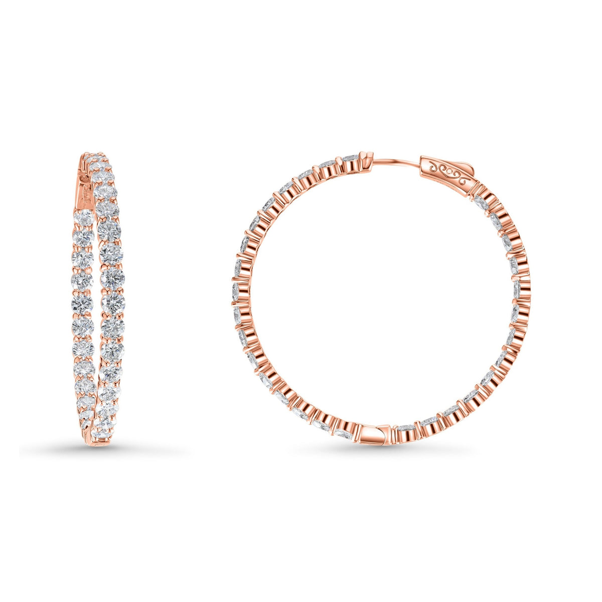 Inside-Out Diamond Hoop Earrings image 6