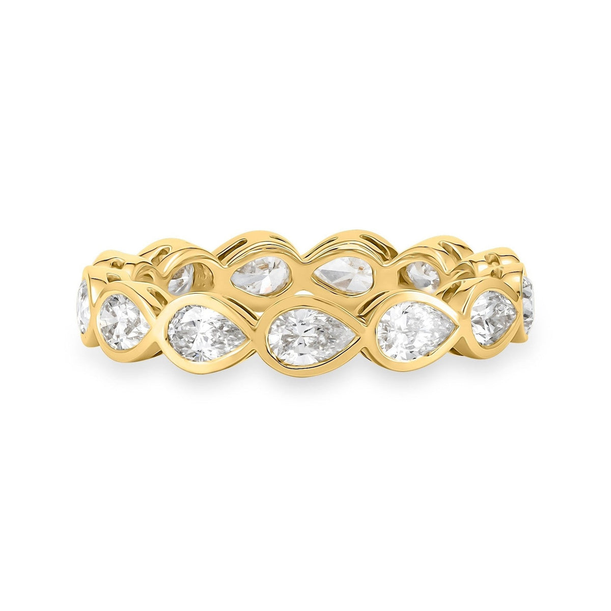Bezel-Set Pear Cut Diamond Ring image 0