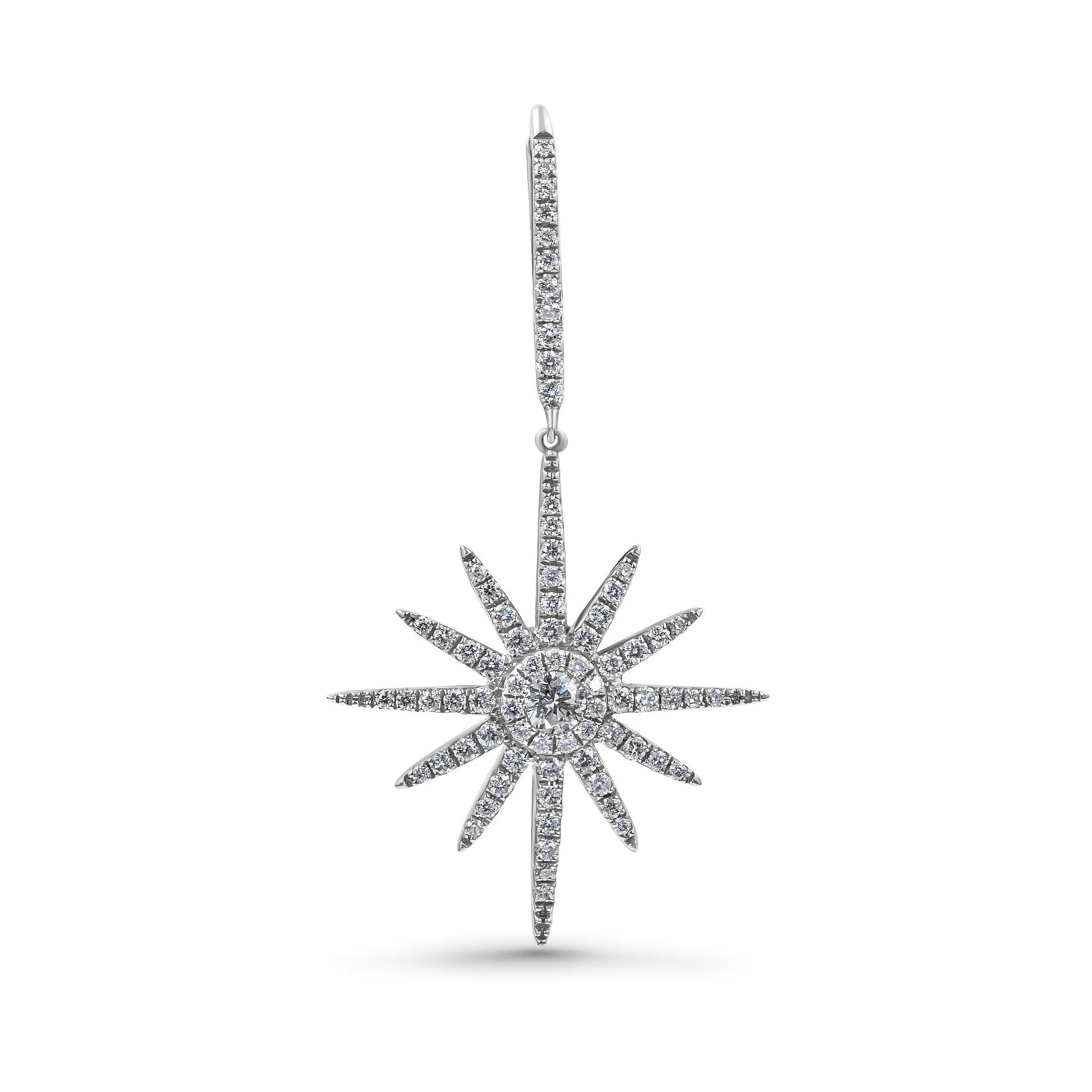 Diamond Pave' Starburst Earrings image 4