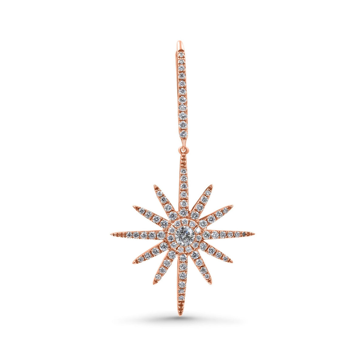 Diamond Pave' Starburst Earrings image 7